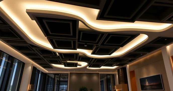 Forro modular preto &eacute; a escolha ideal para modernizar e valorizar seu ambiente