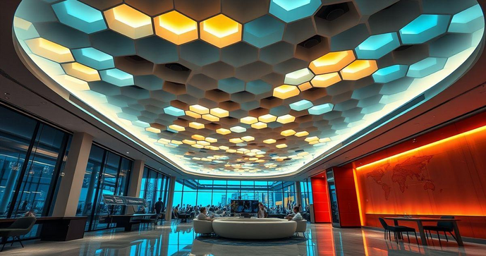 Forro Modular Colmeia como Solu&ccedil;&atilde;o Ideal para Ambientes Modernos