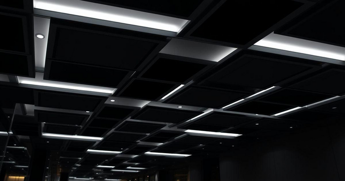 Forro modular preto: descubra como transformar seu ambiente com estilo e praticidade