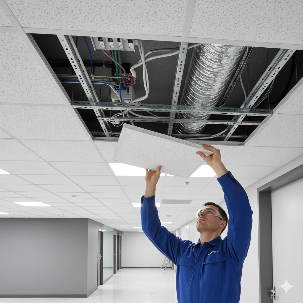 forro de gesso com tratamento de juntas